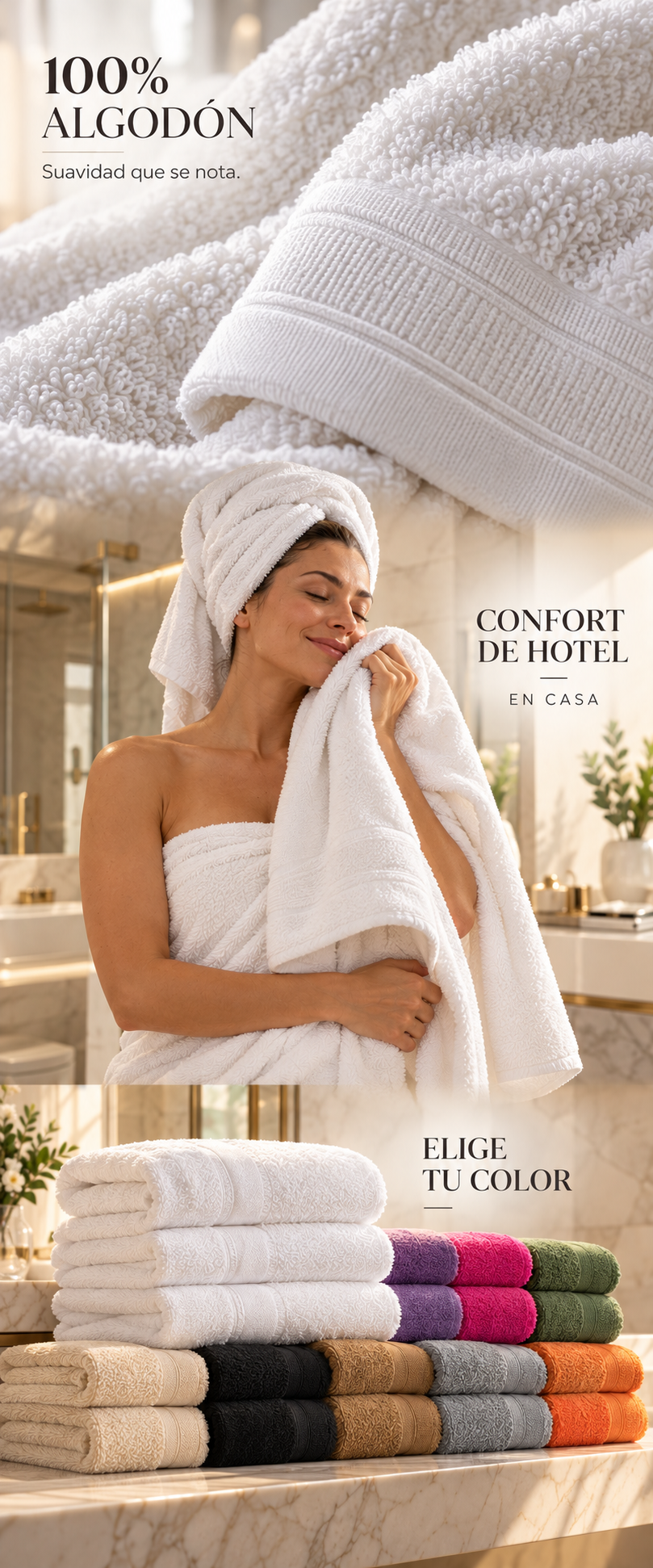 Un toque de hotel al salir de la ducha